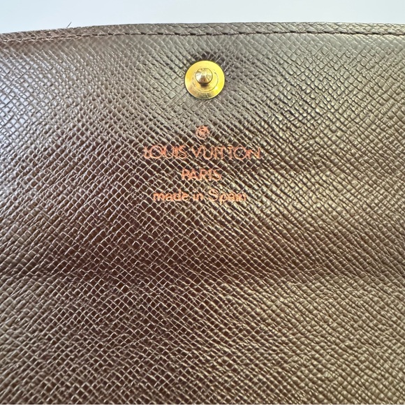 Authentic Louis Vuitton Sarah Wallet Brown Damier Eben. CA0030. Spain (2000) - Picture 9 of 13